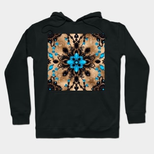 Blue Crystal Pattern Hoodie